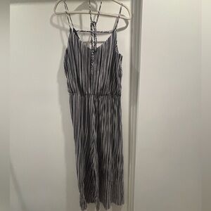 Striped Black and White Jumpsuit